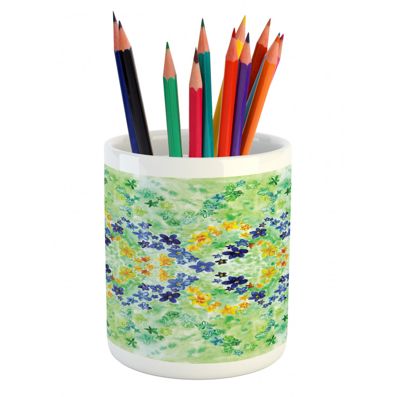 Garden Flowers Pencil Pen Holder