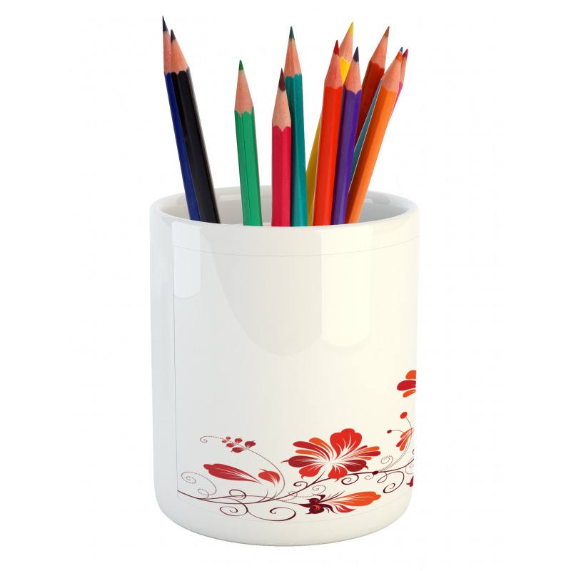 Floral Petal Ornaments Pencil Pen Holder