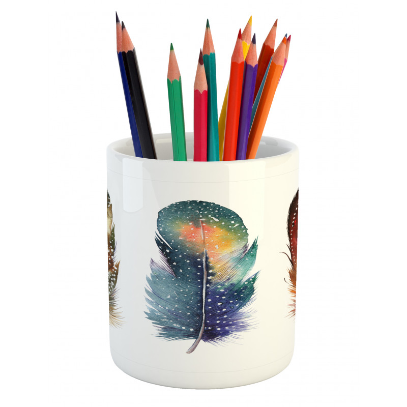 Feather Tribal Pencil Pen Holder