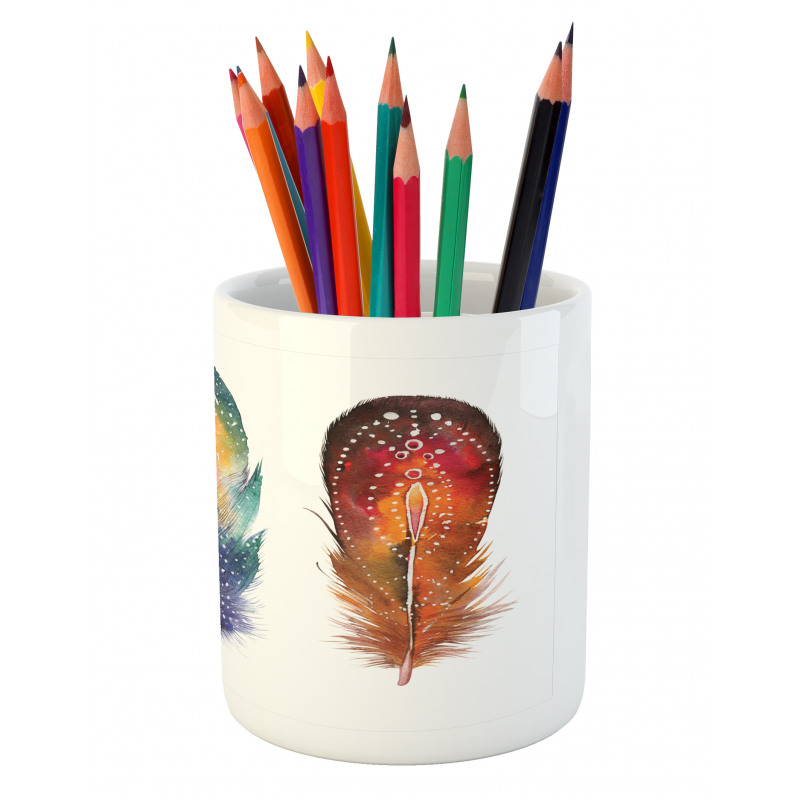 Feather Tribal Pencil Pen Holder