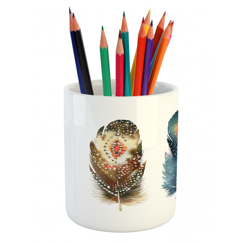 Feather Tribal Pencil Pen Holder