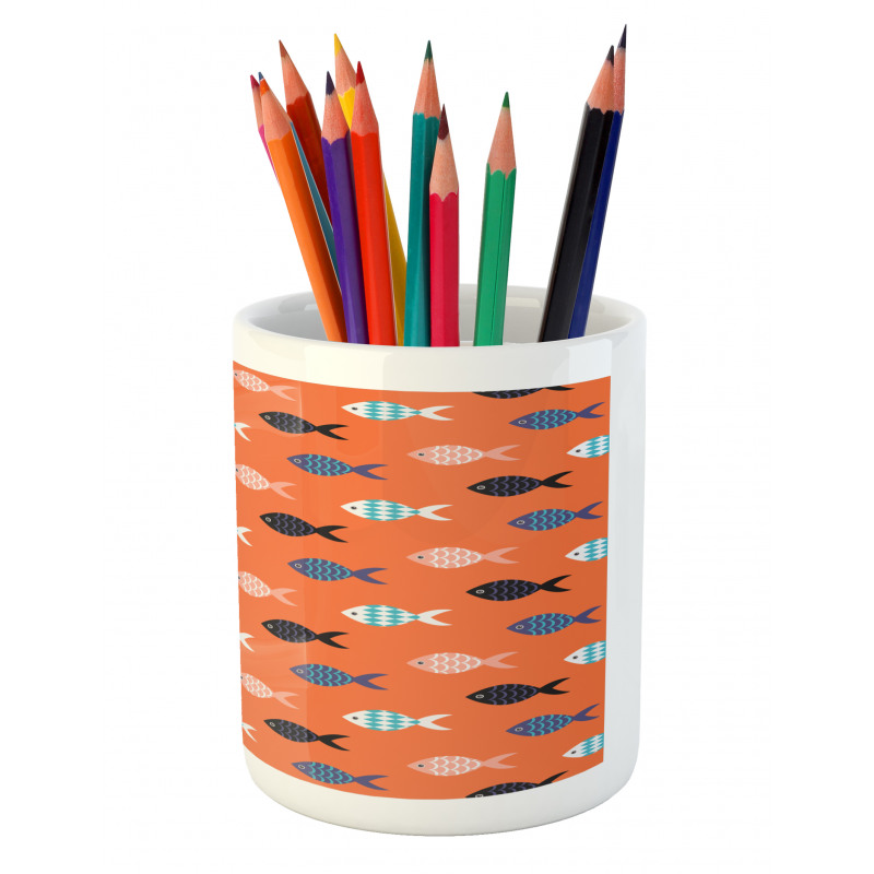 Colorful Fish Shoal Pencil Pen Holder