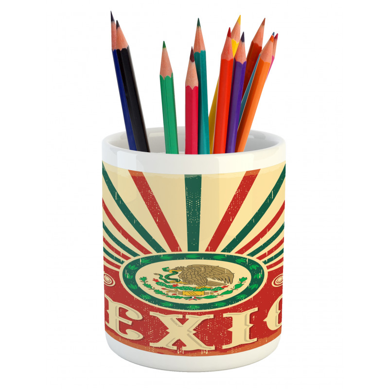 Vintage Poster Effect Pencil Pen Holder