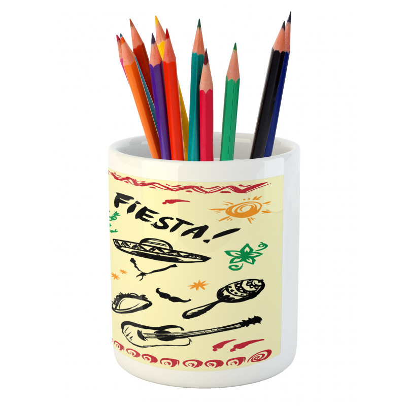 Taco Fiesta Guitar Pencil Pen Holder