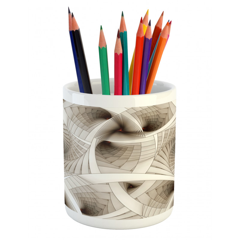 Abstract Digital Style Pencil Pen Holder