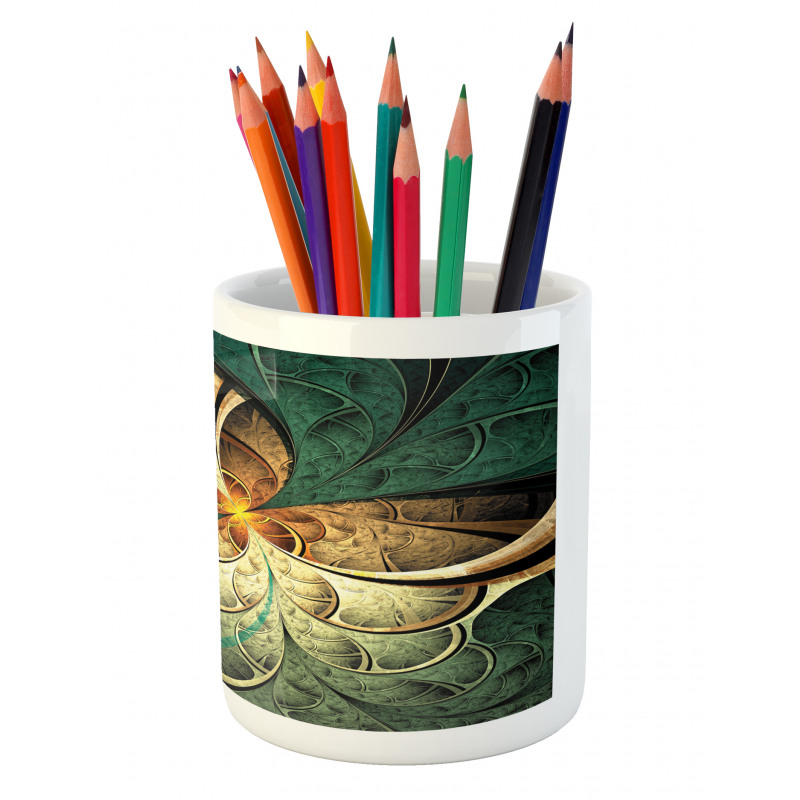 Surreal Flowers Motif Pencil Pen Holder