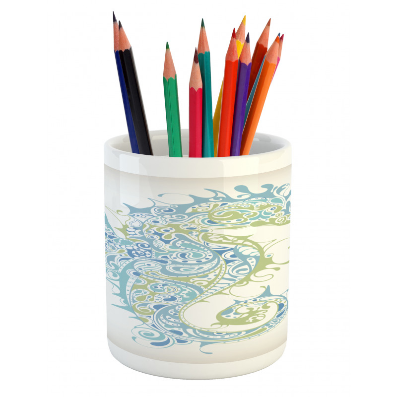 Greek Seahorse Mythological Pencil Pen Holder