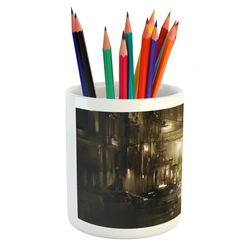 Romantic View Rainy Day Pencil Pen Holder