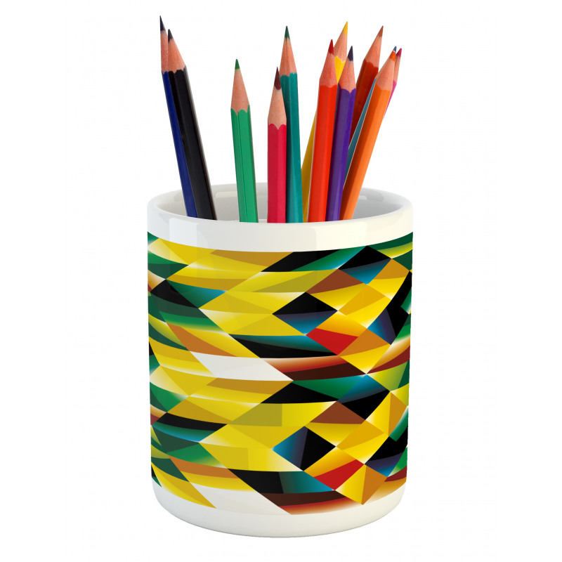 Geometric Green Pencil Pen Holder