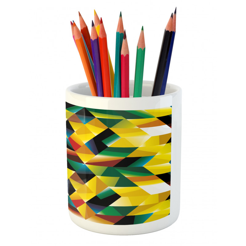 Geometric Green Pencil Pen Holder