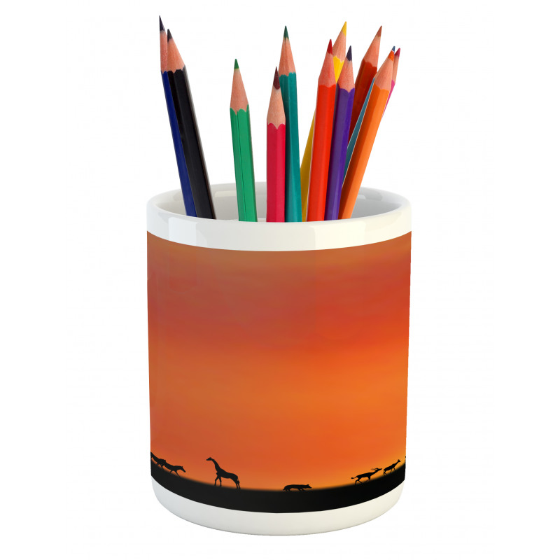 Safari Sunset with Gull Pencil Pen Holder