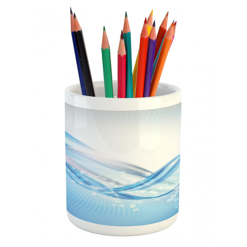 Modern Wavy Surfer Pencil Pen Holder