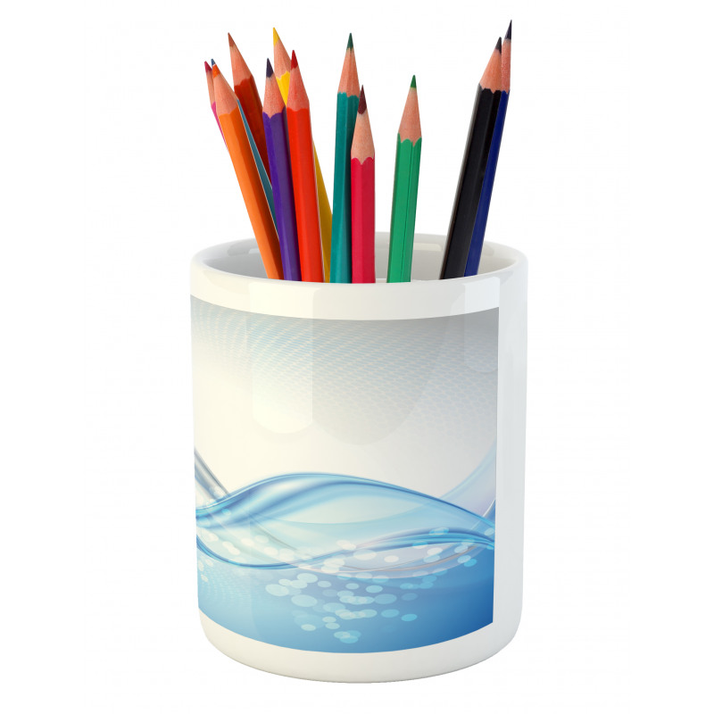 Modern Wavy Surfer Pencil Pen Holder