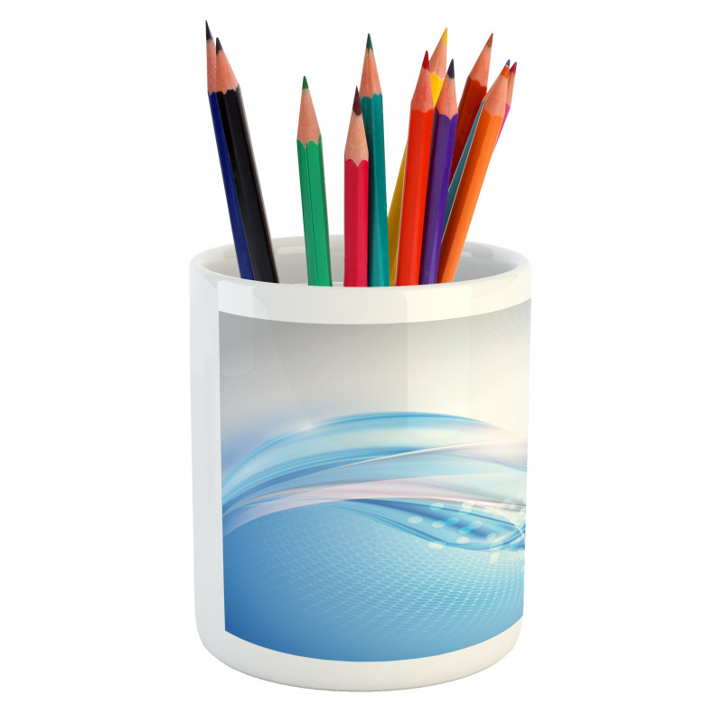 Modern Wavy Surfer Pencil Pen Holder