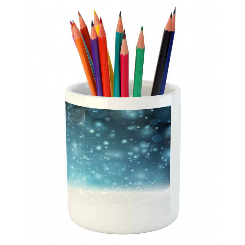 Vintage New Year Balls Pencil Pen Holder