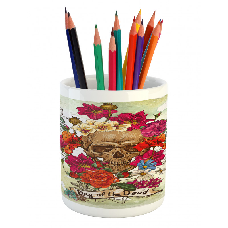 Dead Flowers Spain Pencil Pen Holder