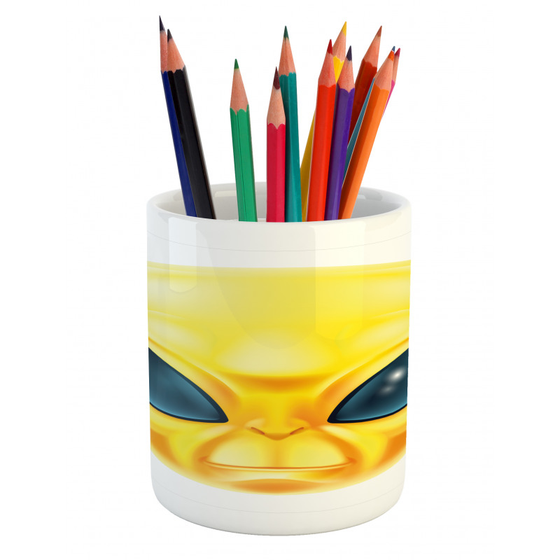 Alien Space Smiley Face Pencil Pen Holder