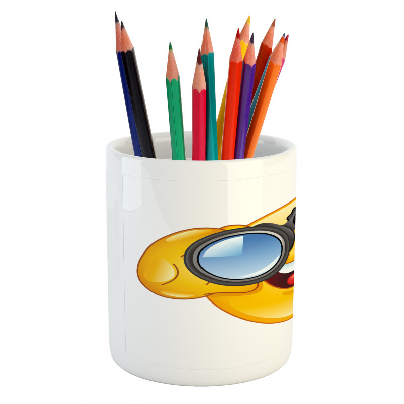 Smiley Face and Telescope Pencil Pen Holder