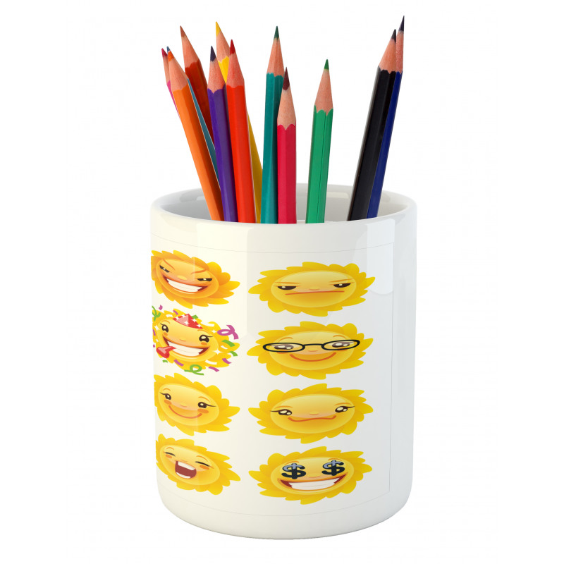 Smile Surprise Angry Mood Pencil Pen Holder