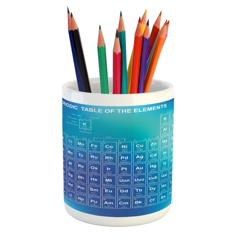 Chemistry Element Table Pencil Pen Holder