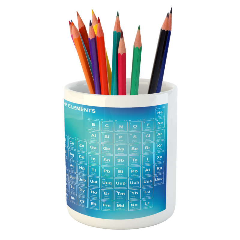 Chemistry Element Table Pencil Pen Holder