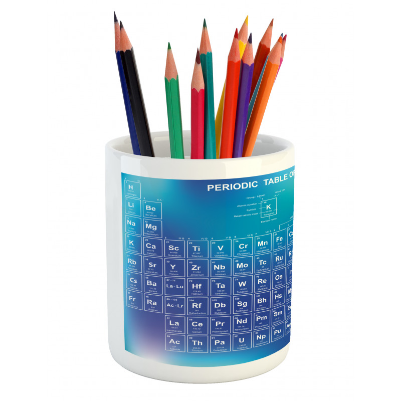 Chemistry Element Table Pencil Pen Holder