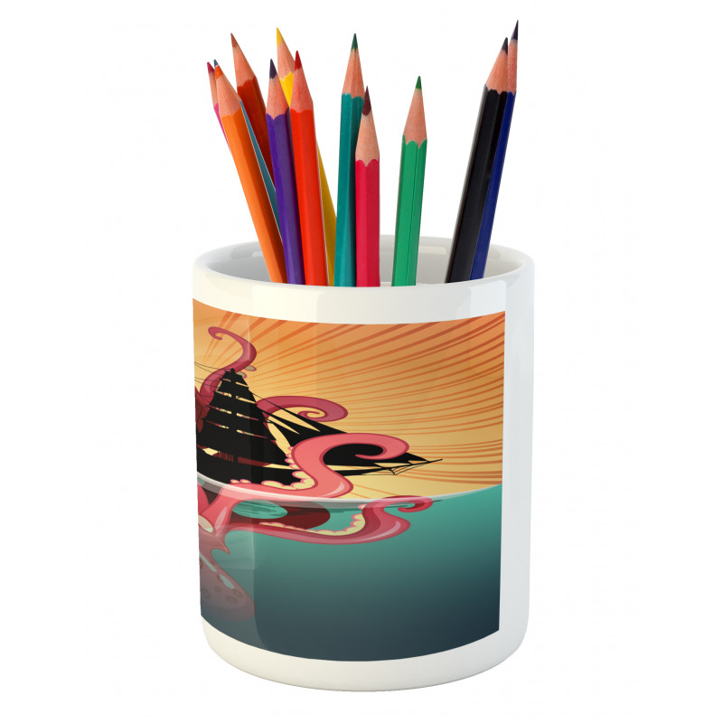 Coral Sea Monster Folk Pencil Pen Holder