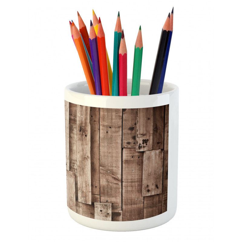 Vintage Barn Floor Art Pencil Pen Holder