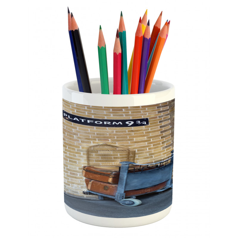 Secret Train Castle Way Pencil Pen Holder