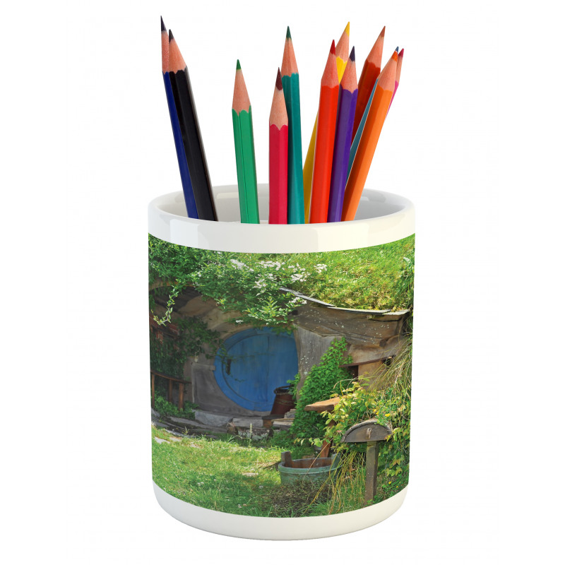 Fantasy Hobbit Land House Pencil Pen Holder