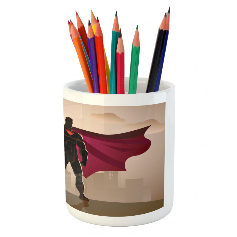 City Hero Hot Couple Pencil Pen Holder