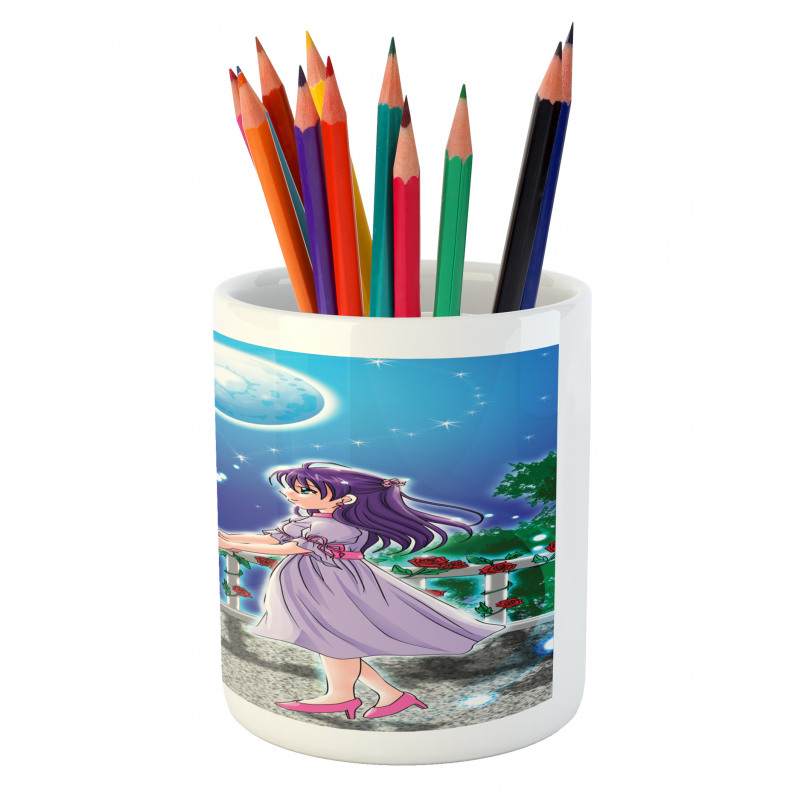 Romantic Manga Couple Pencil Pen Holder