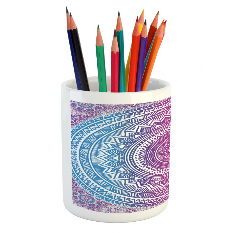 Mandala Pattern Pencil Pen Holder