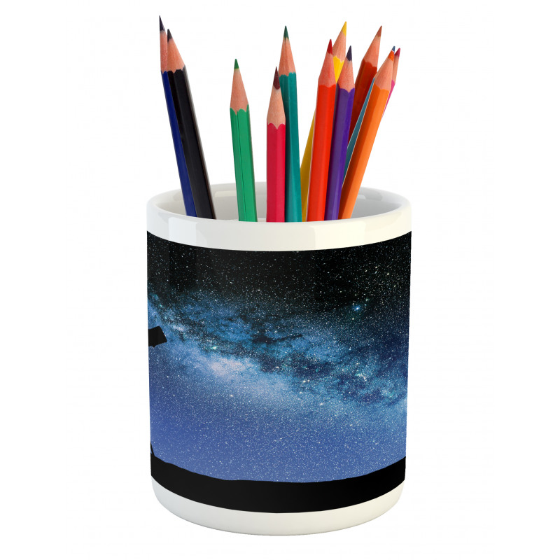 Milky Way Nİght Galaxy Pencil Pen Holder