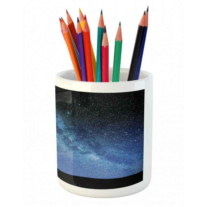 Milky Way Nİght Galaxy Pencil Pen Holder