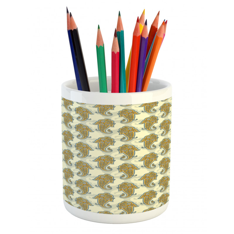 Boho Culture Leaf Pencil Pen Holder