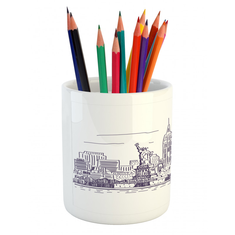 Sketchy NYC Island Pencil Pen Holder