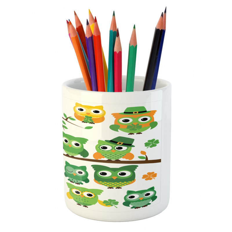 Ir˝sh Owls Pencil Pen Holder