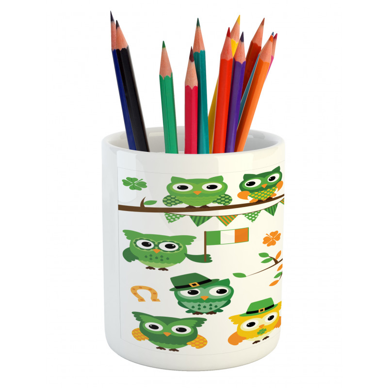 Ir˝sh Owls Pencil Pen Holder