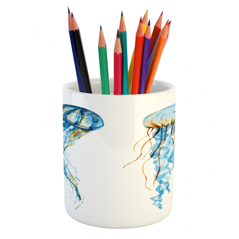 Jellyfish Exotic Sea Pencil Pen Holder