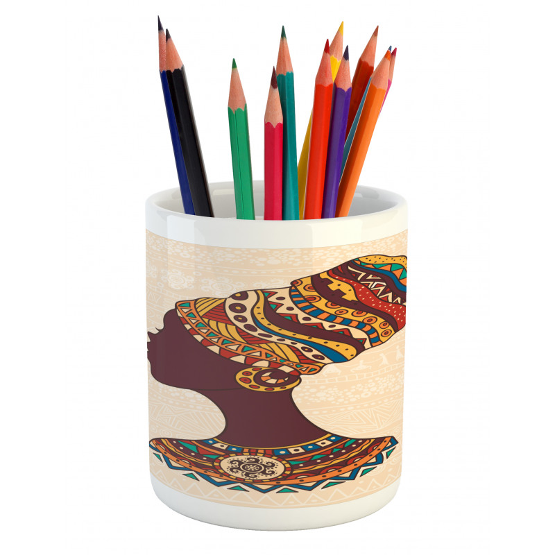 Woman Pencil Pen Holder