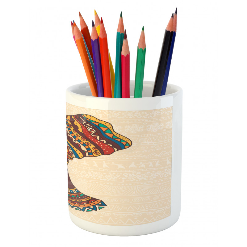 Woman Pencil Pen Holder