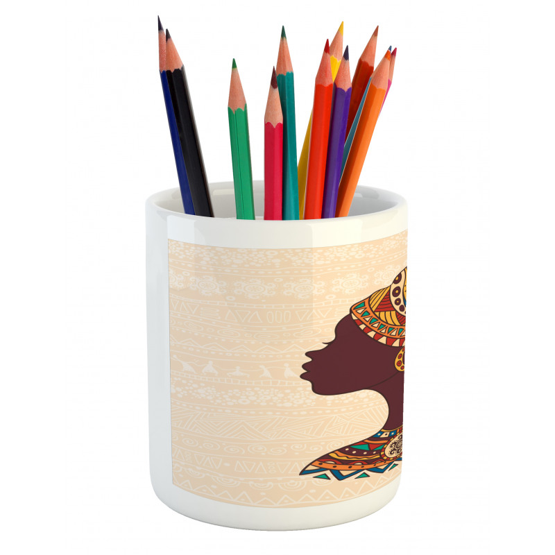 Woman Pencil Pen Holder