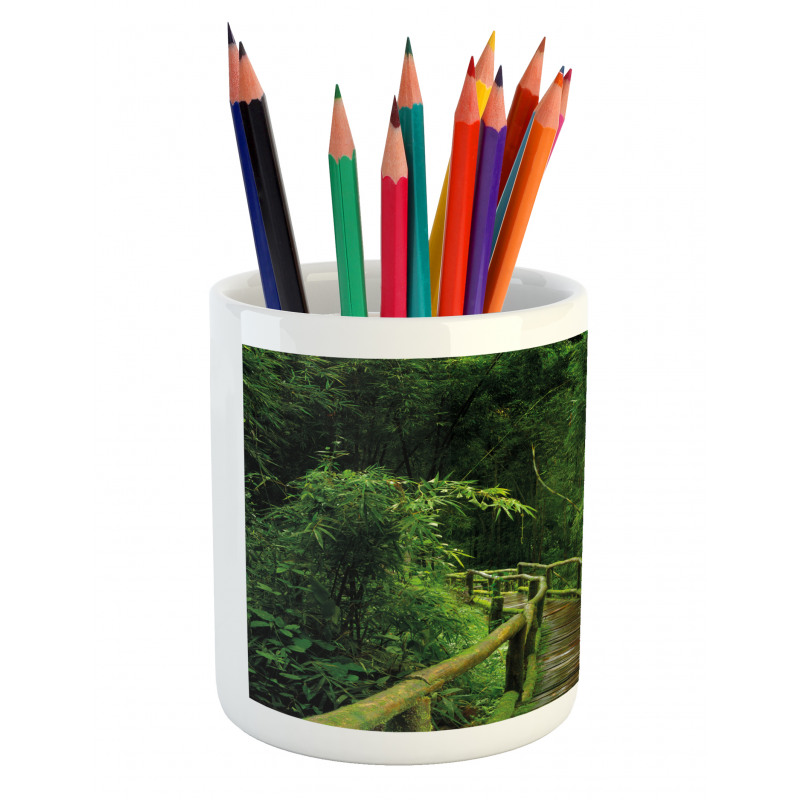 Tropical Thailand Forest Pencil Pen Holder