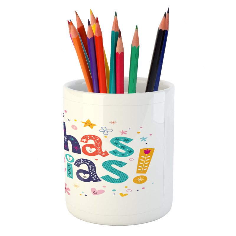 Spanish Thanks Words Pencil Pen Holder