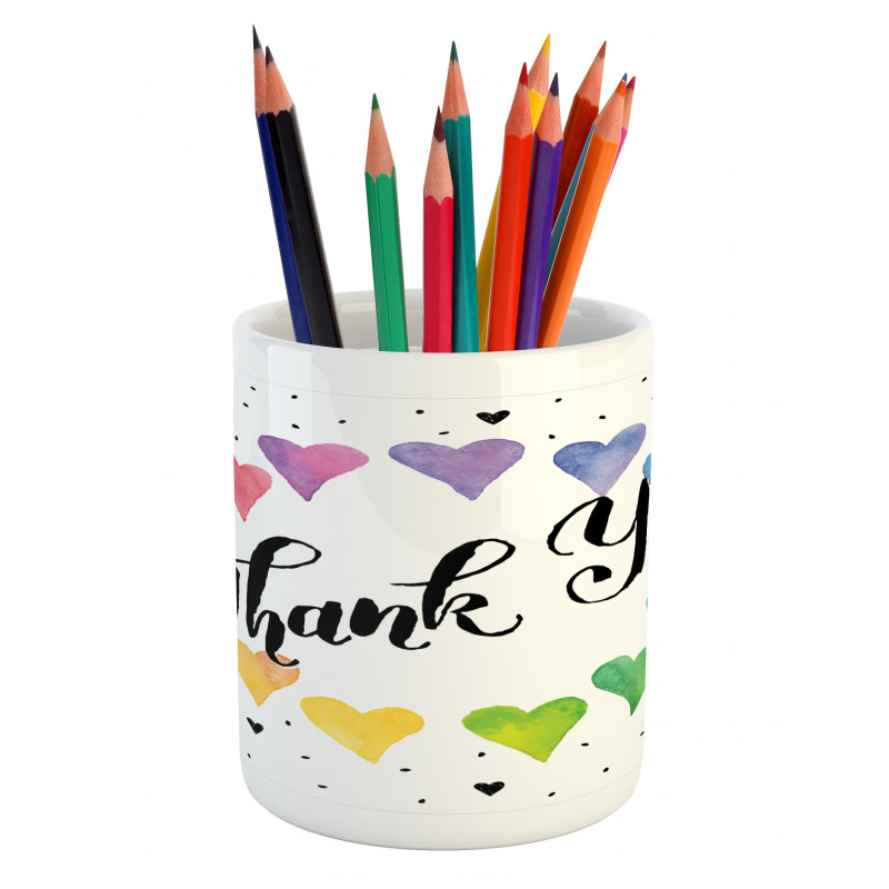 Thank You Words Color Pencil Pen Holder