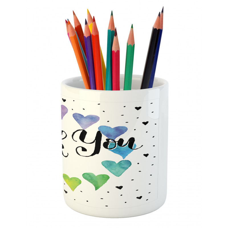 Thank You Words Color Pencil Pen Holder