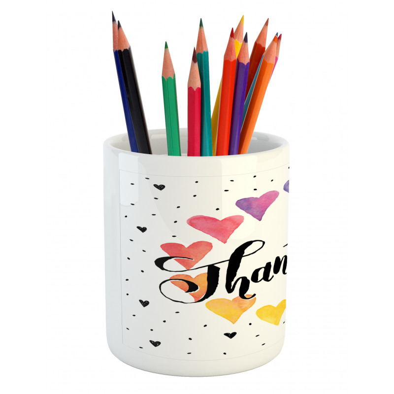 Thank You Words Color Pencil Pen Holder