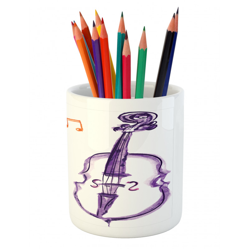 Musical Note Black Theme Pencil Pen Holder