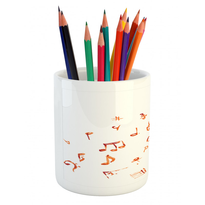 Musical Note Black Theme Pencil Pen Holder